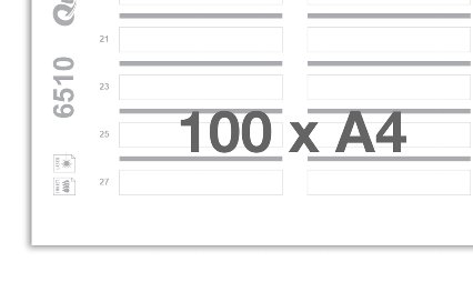 Printing sheets blank white 6510