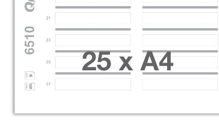 Printing sheets blank white 6510