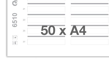 Printing sheets blank white 6510