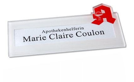 Namensschild für Apotheken