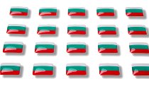 Drapeaux autocollants "Bulgarie"