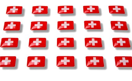 Adesivi con bandierine "Svizzera"