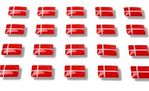 Flaggensticker "Dänemark"