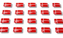 Flag stickers "Denmark"