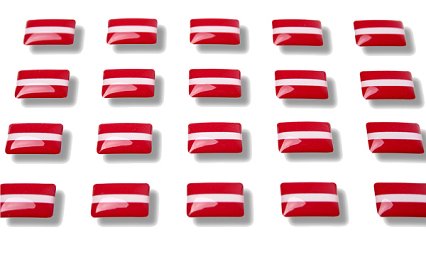 Drapeaux autocollants "Lettonie"