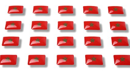 Drapeaux autocollants "Maroc"