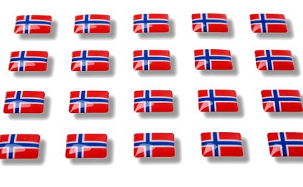 Adesivi con bandierine "Norvegia"