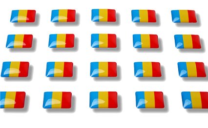 Adesivi con bandierine "Romania"
