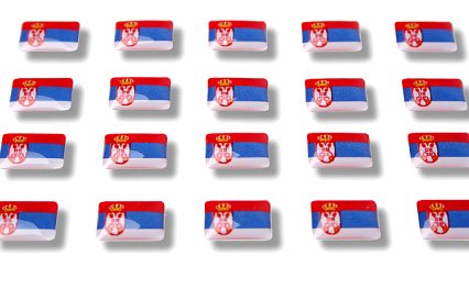 Flaggensticker "Serbien"