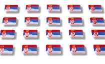 Adesivi con bandierine "Serbia"