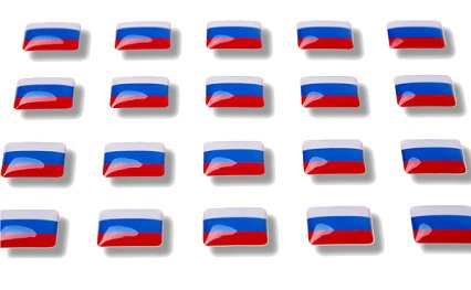 Adesivi con bandierine "Russia"