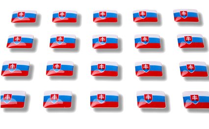 Adesivi con bandierine "Repubblica Slovacca"