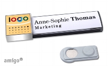 Name badge amigo® "alu-print"