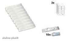 10 name badges - aluline-plus® 25