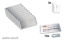 10 name badges - aluline-plus® 38