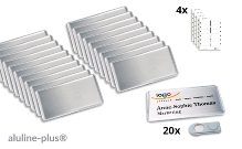 20 name badges - aluline-plus® 38