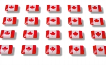 Flag stickers "Canada"