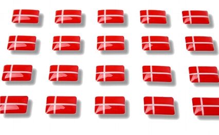 Flag stickers "Denmark"
