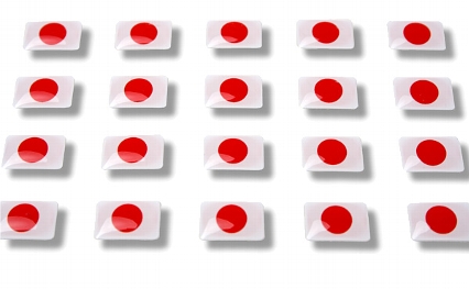 Flag stickers "Japan"