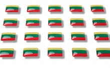 Flag stickers "Lithuania"