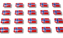 Flag stickers "Norway"