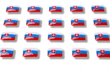 Flag stickers "Slovakia"