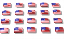 Flag stickers "United States of America"
